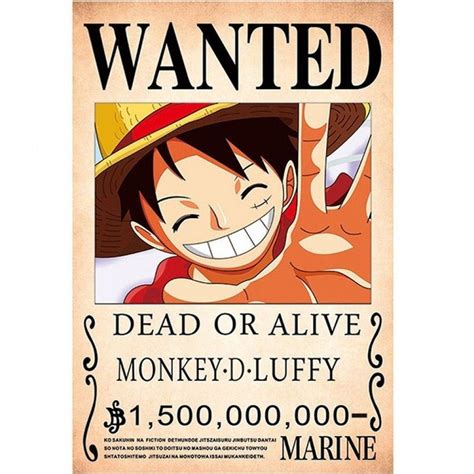 Luffy Wanted Poster Wallpapers - Top Free Luffy Wanted Poster Backgrounds - WallpaperAccess