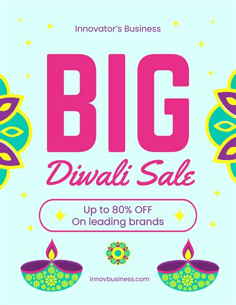 Diwali Day Flyer in PSD, Illustrator, SVG, JPG, EPS, PNG, Word ...