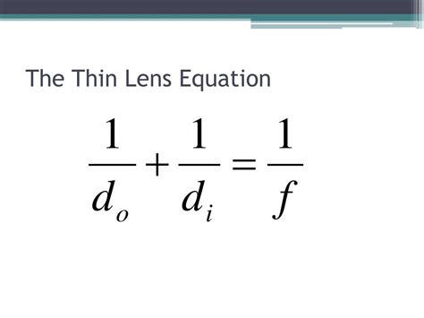 PPT - The Thin Lens Equation PowerPoint Presentation, free download - ID:2698846