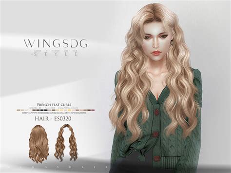 The Sims Resource - WINGS-HAIR-ES0320-French flat curls