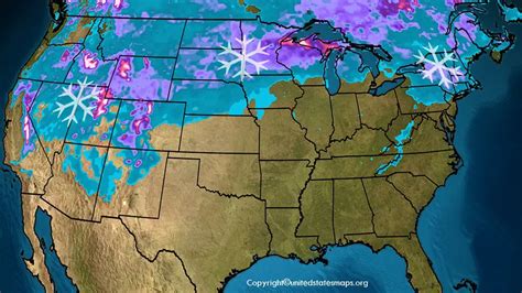 USA Snow Cover Map - United States Maps