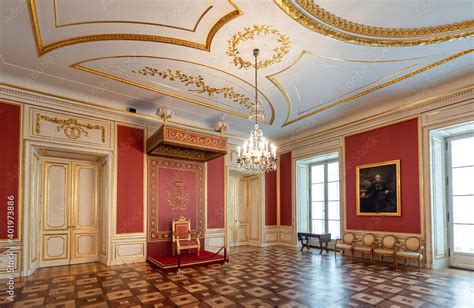 WARSAW, POLAND - August 28, 2019: Warsaw Palace. Interior of Royal ...