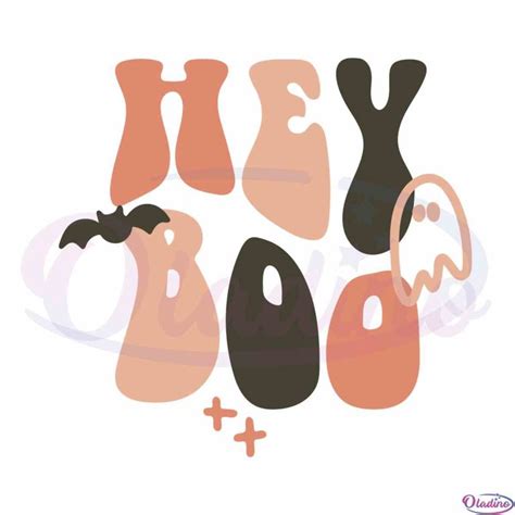 Hey Boo Kids Halloween Ghost SVG Digital File