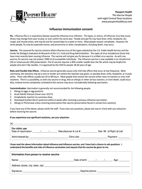 Flu Shot Form - Fill Online, Printable, Fillable, Blank | pdfFiller