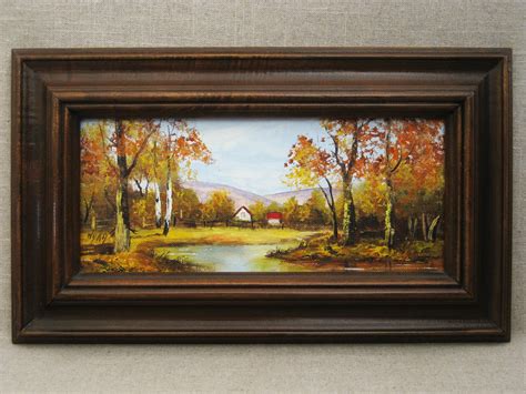 Vintage Landscape Painting, Framed Original Fine Art, Summer, Four ...