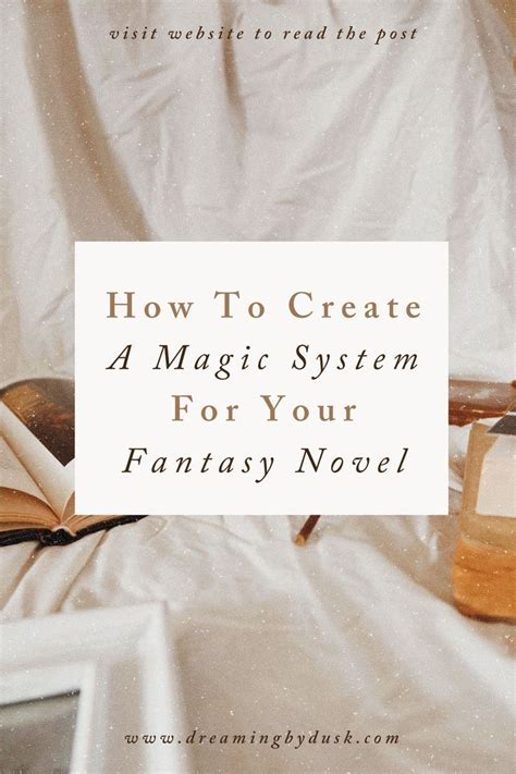 How to create a magic system for your fantasy novel – Artofit