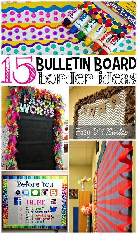 Creative Bulletin Board Borders for the Classroom | Preschool bulletin, Creative bulletin boards ...