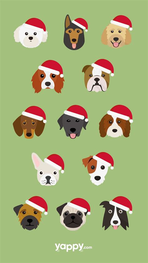 Christmas Dog Phone Wallpaper - Pets Lovers