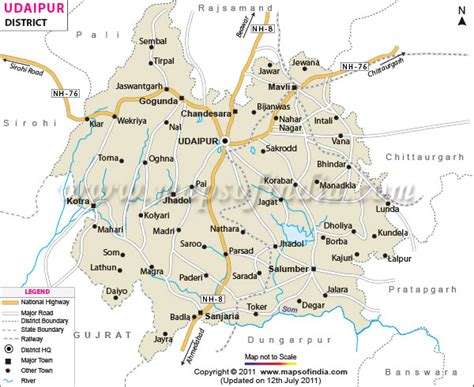 Map Of Udaipur City - Nat Laurie