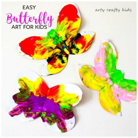 Easy Butterfly Kids Art - Arty Crafty Kids