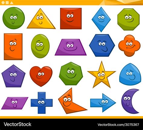 Cartoon Basic Geometric Shapes Characters Vector Image – NBKomputer