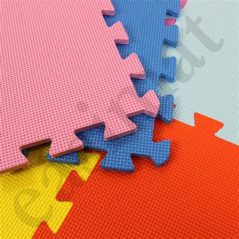 18pc Interlocking Child Kids Soft Foam Tiles Coloured Play Mat Floor Activity FED 74426 - Easimat