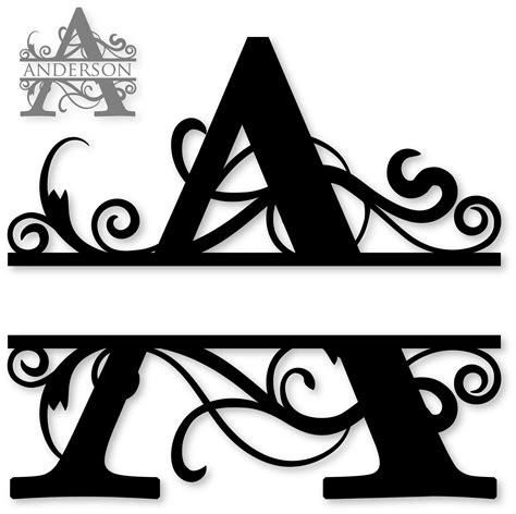 Split Monogram Designs Svg Files - 419+ File for DIY T-shirt, Mug, Decoration and more - Free ...