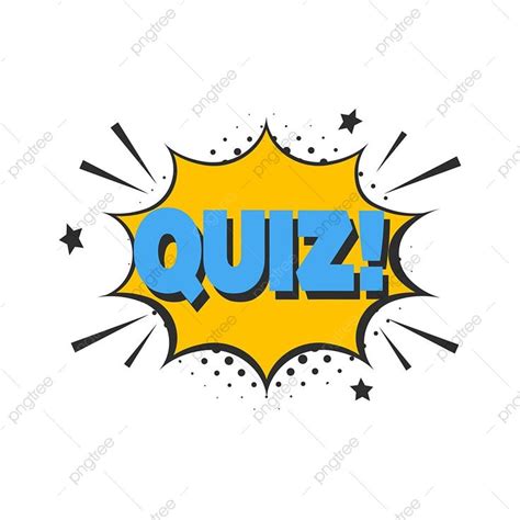 Pop Quiz Clipart Transparent PNG Hd, Quiz Banner In Pop Art Style, School, In, Template PNG ...