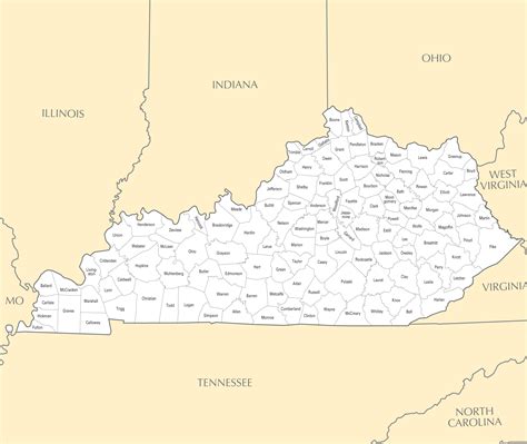 Printable Map Of Kentucky Counties - prntbl.concejomunicipaldechinu.gov.co