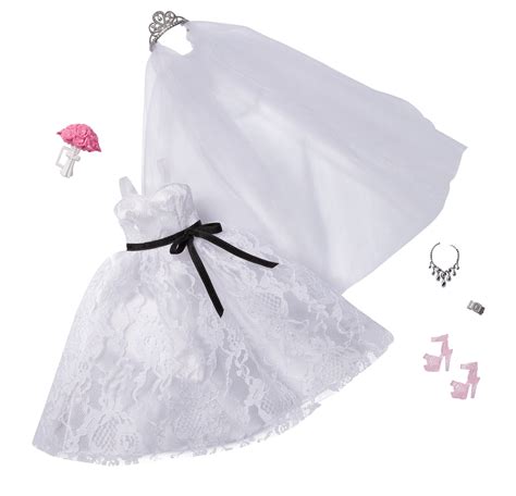 Barbie Fashion Pack: Bridal Outfit For Barbie Doll With Wedding Dress & 5 Accessories - Walmart ...