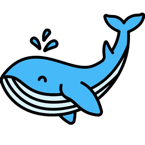 Whale Flaticons Lineal Color icon