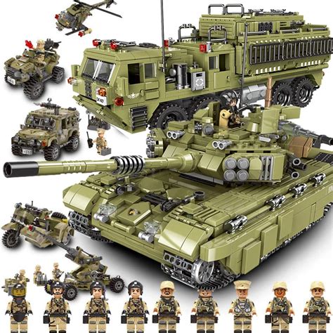 XingBao ww2 army series helicopter sets figures tank building blocks children toys SWAT ...