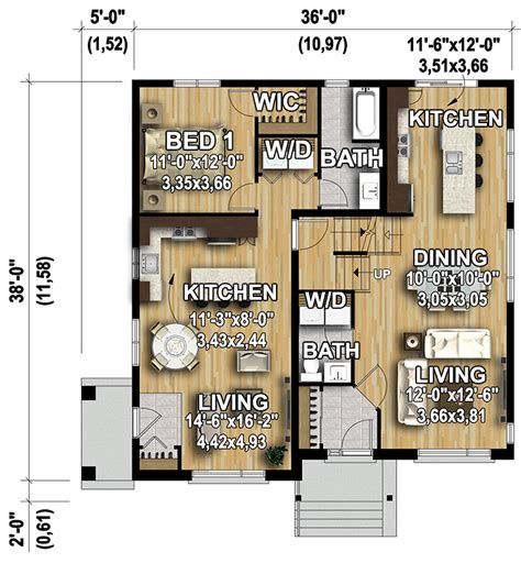 Modern Multi-Generational House Plan - 2051 Sq Ft - Architectural Designs - 801082PM ...