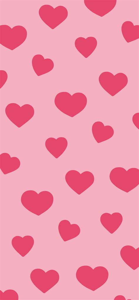 Love Hearts Pattern Pink Wallpaper - Aesthetic Heart Wallpaper 4k