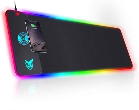 GIM Wireless Charging RGB Gaming Mouse Pad 10W, LED: Amazon.co.uk ...