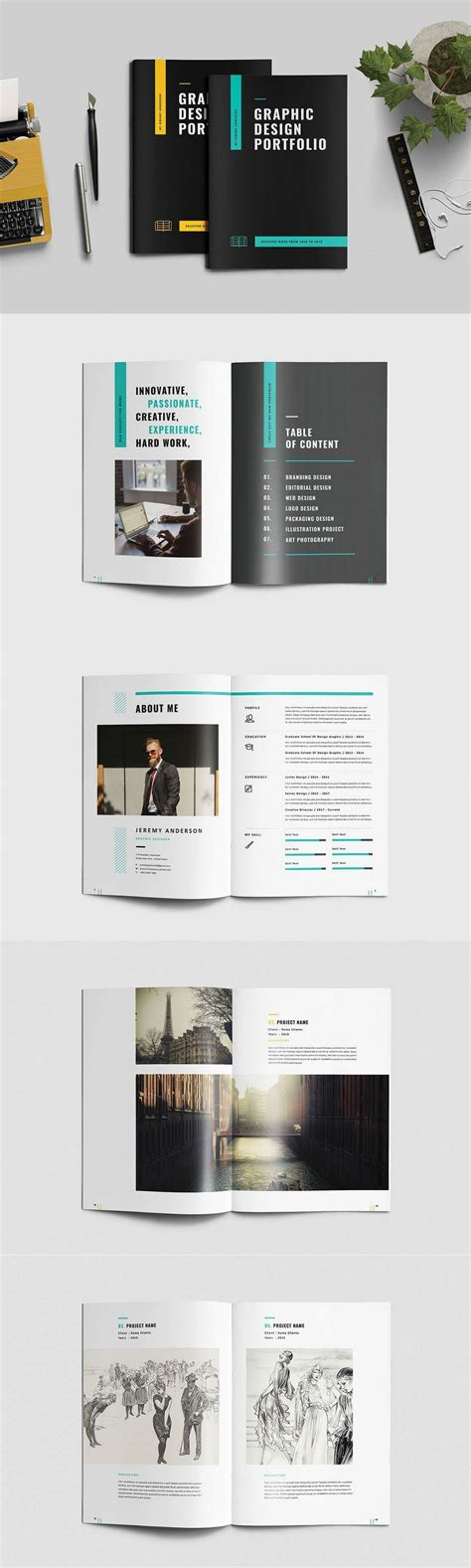 This clean, professional graphic designer portfolio template is perfect for displaying all of ...