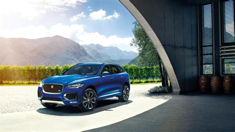 wallpaper jaguar f-pace, jaguar, crossover, blue, dynamic, powerful, auto HD : Widescreen : High ...