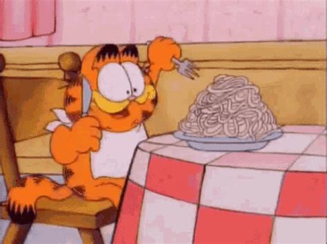 Garfield Spaghetti GIF - Garfield Spaghetti Pasta - Discover & Share GIFs