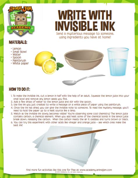 Invisible Ink - Animal Jam Academy