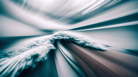 Premium AI Image | Photo of a train passing through a dark tunnel