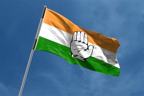 Premium Photo | Indian national congress Flag symbol waving, India