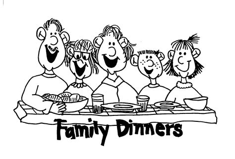 Free Eat Dinner Clipart Black And White, Download Free Eat Dinner Clipart Black And White png ...