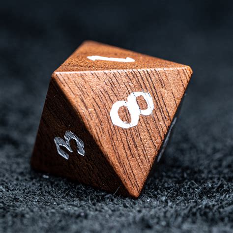 URWizards D&D Walnut Wood Dice Set | Urwizards