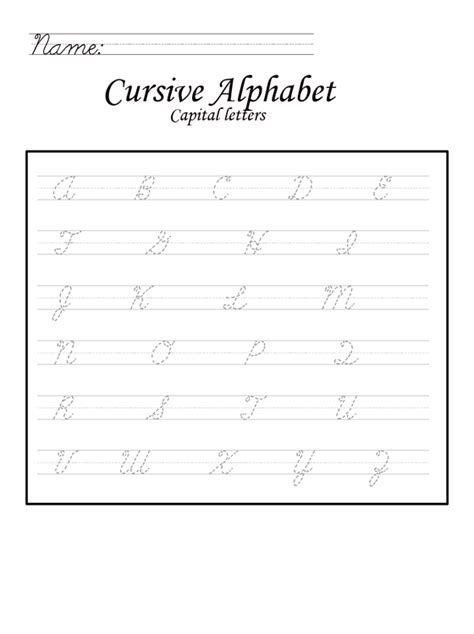 Cursive Worksheets: The Free Printable For Cursive Writing Practice – Free Printable Online Blog