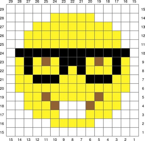 Nerd Emoji Pixel Art