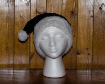 Popular items for black santa hat on Etsy