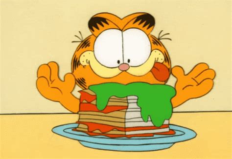 Eating A Lasagna Garfield GIF - Eating A Lasagna Garfield Lasagna - Discover & Share GIFs