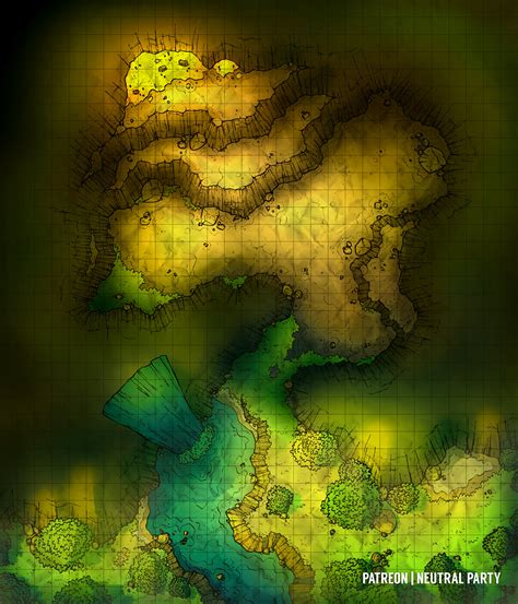 [OC][Art] Green Dragon Lair Battlemap : r/DnD