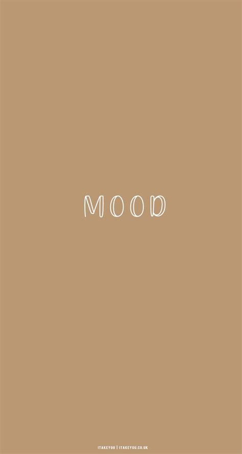 the word mood written in white on a brown background