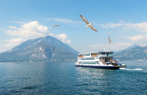 Ferry on Lake Como Italy stock photo. Image of destination - 301463172