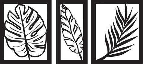 Leaf wall art vector DXF free download - Free Vector