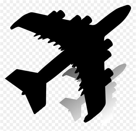 Airplane Landing Silhouette Side View - Airplane Silhouette PNG - FlyClipart