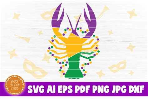 Mardi Gras Crawfish Graphic by VectorCreationStudio · Creative Fabrica