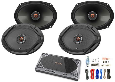 4x JBL 6x9" 2-Way GX Series Car Audio Speakers with Tweeter Level Control, with Infinity ...