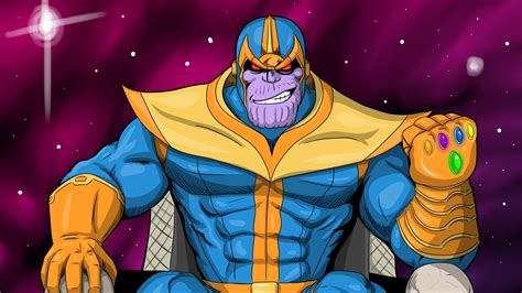 Thanos Comic Cartoon Digital Art 4k, HD Superheroes, 4k Wallpapers, Images, Backgrounds, Photos ...