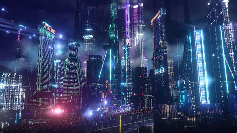 1920x1080 Neon City Lights 4k Laptop Full HD 1080P ,HD 4k Wallpapers,Images,Backgrounds,Photos ...