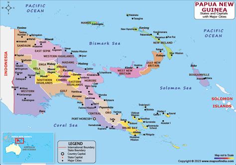 Papua New Guinea Map | HD Political Map of Papua New Guinea