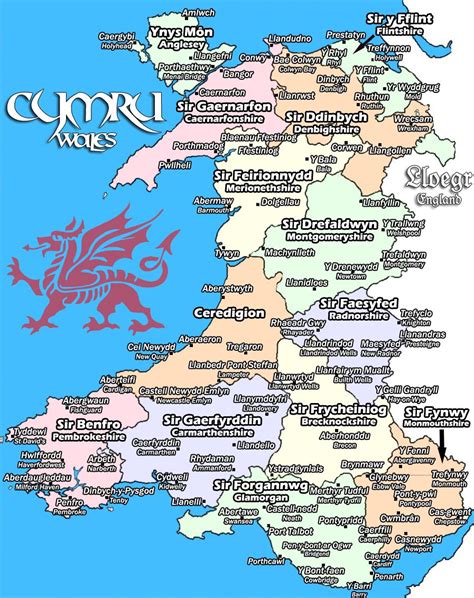 Wales in Welsh | Wales, Wales england, Wales map