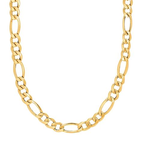 Men's Figaro Chain Necklace in 10K Gold, 24" | Men's Figaro Chain Necklace | Welry