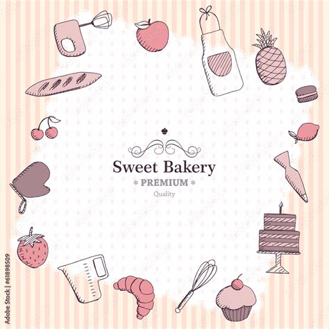 Vector Illustration of a Bakery Background Stock Vector | Adobe Stock